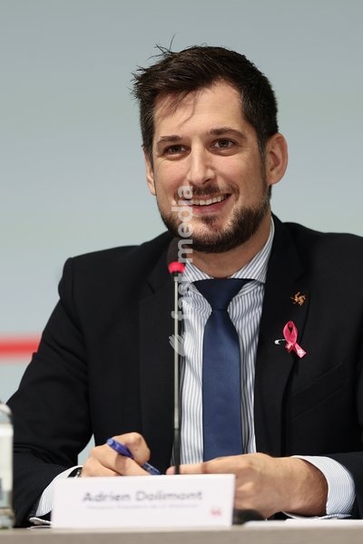 Walloon Minister President Adrien Dolimont pictured during a press conference of the Walloon Government on the budget 2027, Monday 12 October 2026 ,in Jambes, Namur