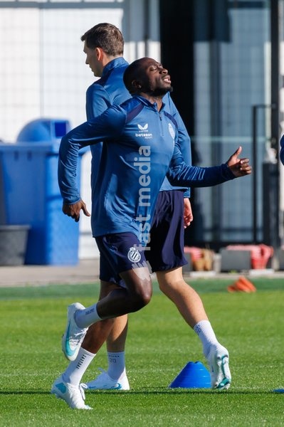 Club's Carlos Forbs pictured in action during a training session of Belgian soccer team Club Brugge KV, Monday 12 October 2026 in Knokke-Heist. Club is preparing for the the UEFA Champions League league phase game against Italian Inter Milan