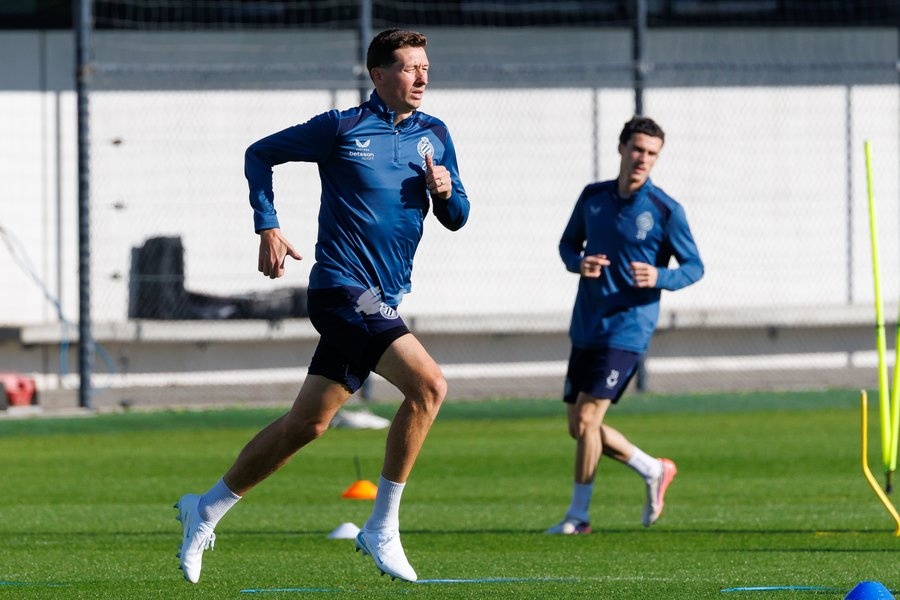 Club's Hans Vanaken pictured in action during a training session of Belgian soccer team Club Brugge KV, Monday 12 October 2026 in Knokke-Heist. Club is preparing for the the UEFA Champions League league phase game against Italian Inter Milan