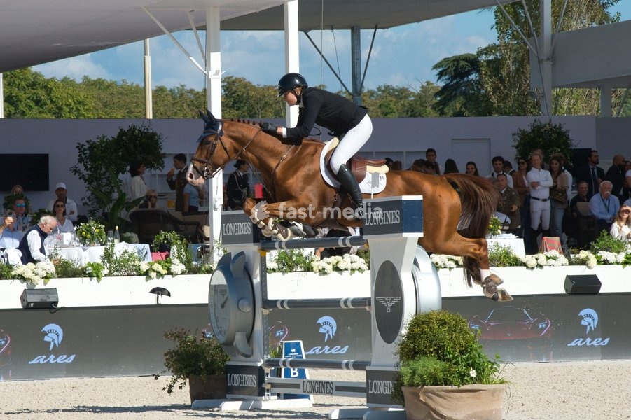 Italy, Rome, 11 October, 2026 - Longines Global Champions Tour Rome. Pietro Giannattasio Military Hippodrome, Pictured : Lara Tryba on Chageorge Photo