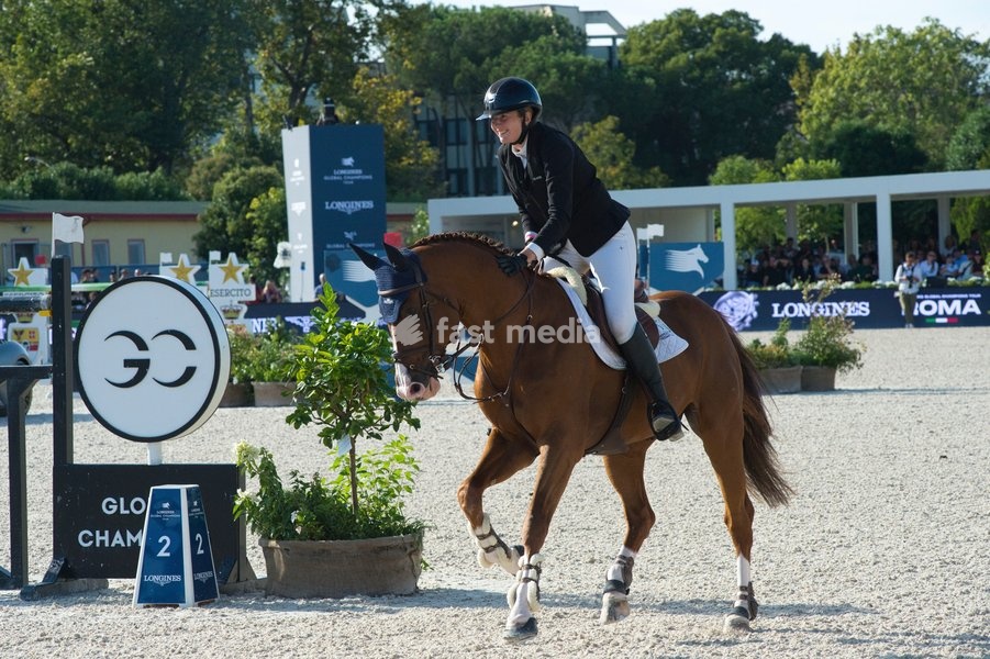 Italy, Rome, 11 October, 2026 - Longines Global Champions Tour Rome. Pietro Giannattasio Military Hippodrome, Pictured : Lara Tryba on Chageorge Photo