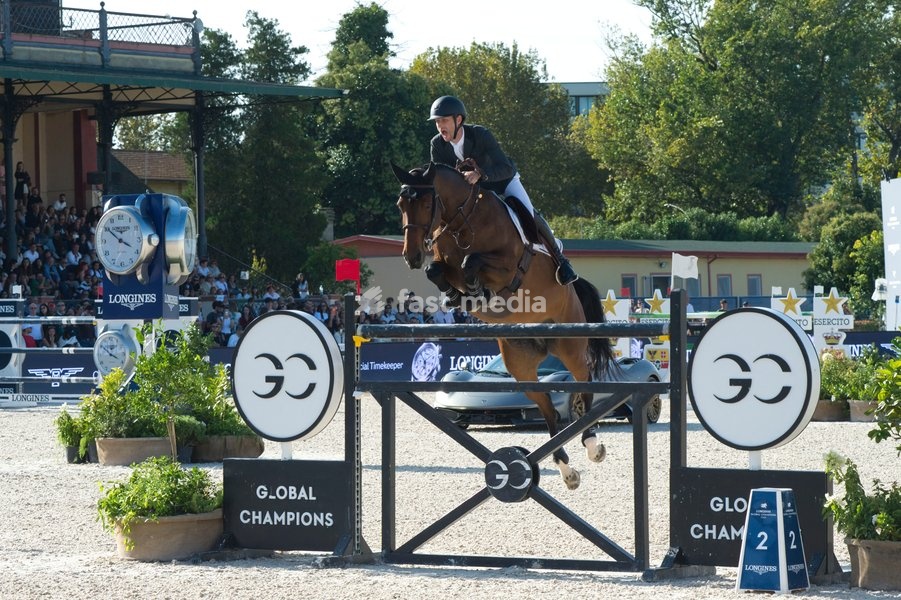Italy, Rome, 11 October, 2026 - Longines Global Champions Tour Rome. Pietro Giannattasio Military Hippodrome, Pictured : Pieter Devos on Casual DV Z Photo