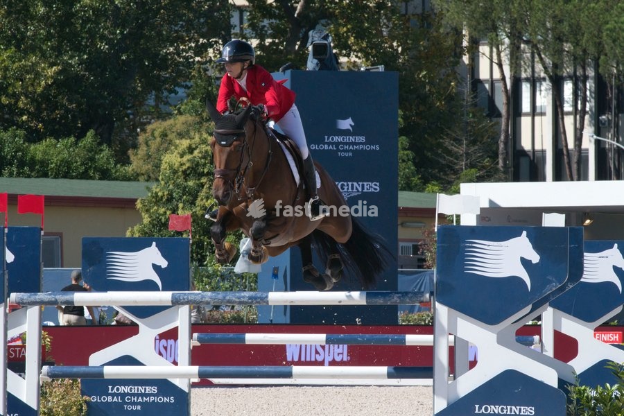 Italy, Rome, 11 October, 2026 - Longines Global Champions Tour Rome. Pietro Giannattasio Military Hippodrome, Pictured : CHARLOTTE BARBEY ON ISA TELLA Photo