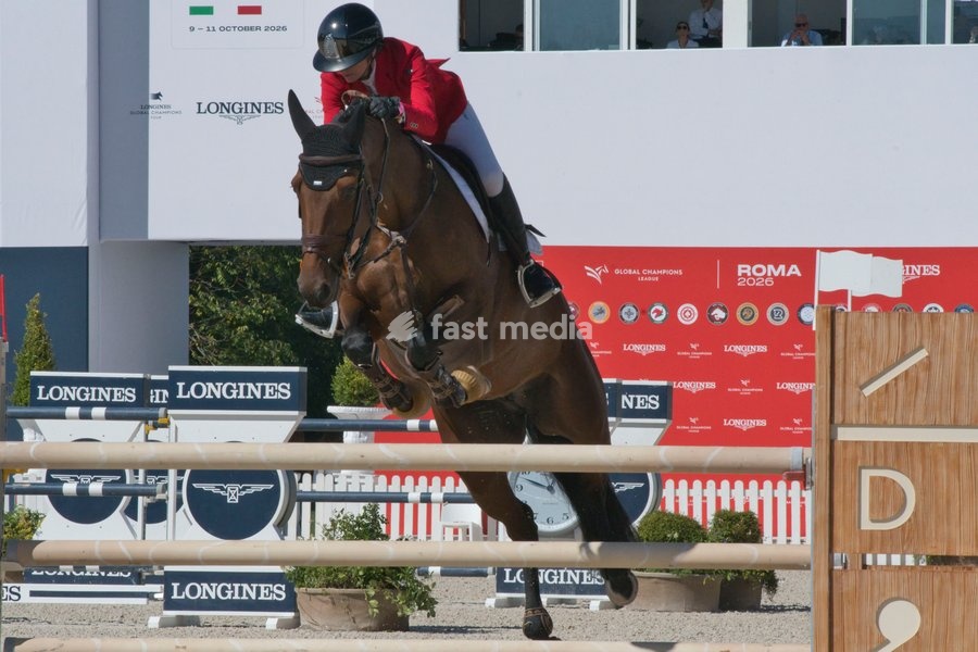 Italy, Rome, 11 October, 2026 - Longines Global Champions Tour Rome. Pietro Giannattasio Military Hippodrome, Pictured : CHARLOTTE BARBEY ON ISA TELLA Photo