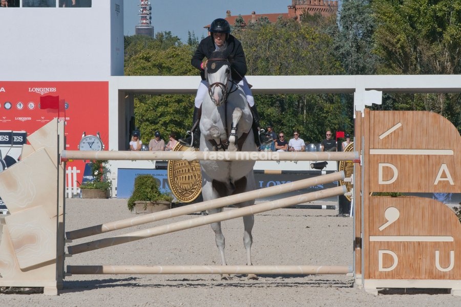 Italy, Rome, 11 October, 2026 - Longines Global Champions Tour Rome. Pietro Giannattasio Military Hippodrome, Pictured : EDUARDO ALVAREZ AZNAR ON HARLEQUIN DES FLAUGES Photo