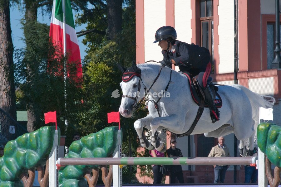 Italy, Rome, 11 October, 2026 - Longines Global Champions Tour Rome. Pietro Giannattasio Military Hippodrome, Pictured :ELISA CHIMIRRI ON CALANDRO Z Photo