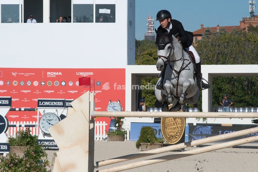 Italy, Rome, 11 October, 2026 - Longines Global Champions Tour Rome. Pietro Giannattasio Military Hippodrome, Pictured : BERTRAM ALLEN ON 579 NEXT CORNET Photo