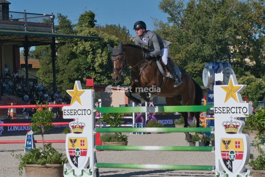 Italy, Rome, 11 October, 2026 - Longines Global Champions Tour Rome. Pietro Giannattasio Military Hippodrome, Pictured : Ciaran Nallon on 560 Iglesias D.V. Photo