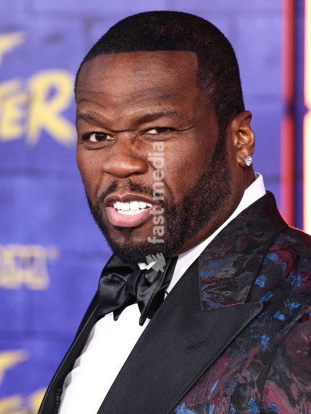 HOLLYWOOD, LOS ANGELES, CALIFORNIA, USA - OCTOBER 12: 50 Cent (Curtis James Jackson III) arrives at the World Premiere Of Paramount Pictures' 'Street Fighter' held at the TCL Chinese Theatre IMAX at Ovation Hollywood on October 12, 2026 in Hollywood, Los Angeles, California, United States