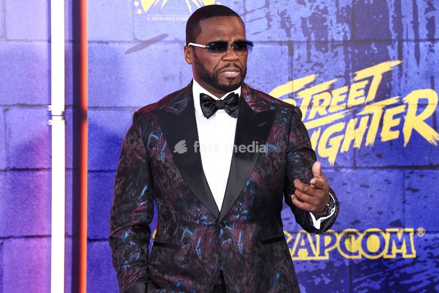 HOLLYWOOD, LOS ANGELES, CALIFORNIA, USA - OCTOBER 12: 50 Cent (Curtis James Jackson III) arrives at the World Premiere Of Paramount Pictures' 'Street Fighter' held at the TCL Chinese Theatre IMAX at Ovation Hollywood on October 12, 2026 in Hollywood, Los Angeles, California, United States