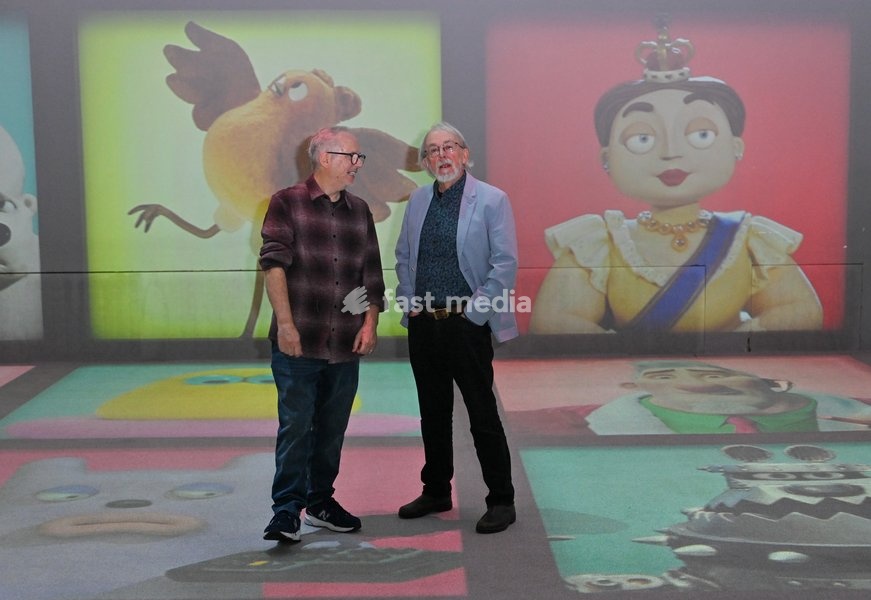 Nick Parks and Sir Peter lord Nick Park and Sir Peter Lord seen at the Larger Than Life "The Aardman Story" Press screening at LightRoom, London, UK 13/10/2026