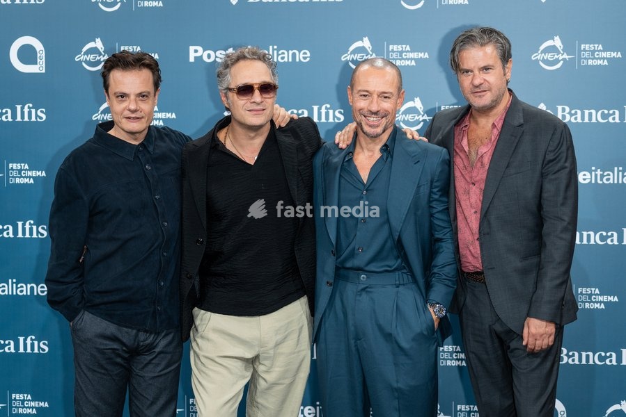Lino Musella, Claudio Santamaria, Stefano Accorsi and Edoardo Pesce attend the “Il Rumore Delle Cose Nuove” photocall during during the 21st Rome Film Festival at Auditorium Parco Della Musica in Rome, Italy on 13 October, 2026