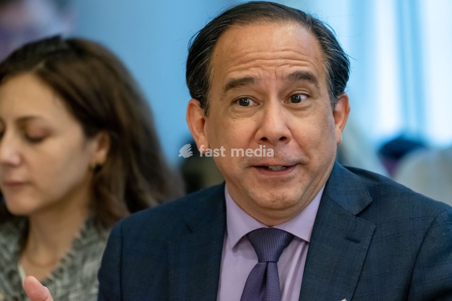 Associated Press Vice President of News Strategy Michael Giarrusso is pictured during a meeting of the News Media Coalition (NMC) on Tuesday 13 October 2026, in Brussels
