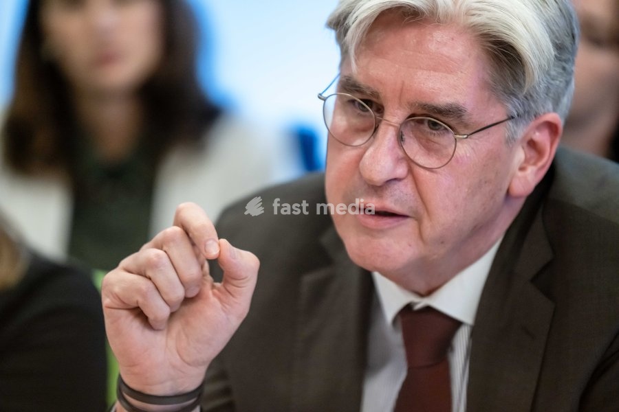 Belga CEO Patrick Lacroix is pictured during a meeting of the News Media Coalition (NMC) on Tuesday 13 October 2026, in Brussels