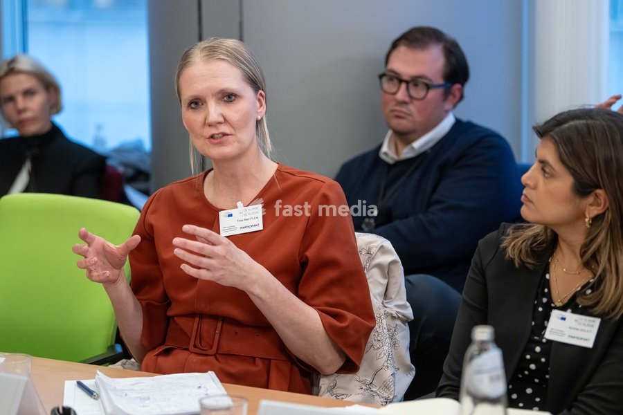 NTB Editor in Chief / CEO Tina Mari Flem is pictured during a meeting of the News Media Coalition (NMC) on Tuesday 13 October 2026, in Brussels