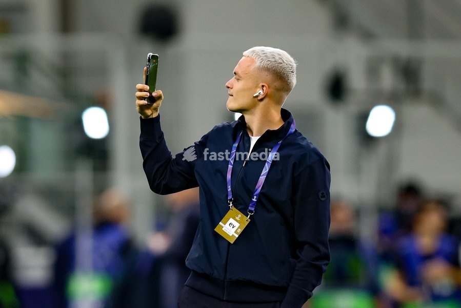 Club's Hugo Siquet pictured before a soccer game between Italian Inter Milan and Belgian Club Brugge KV, Tuesday 13 October 2026 in Milan, Italy, on day 2 of the UEFA Champions League league phase