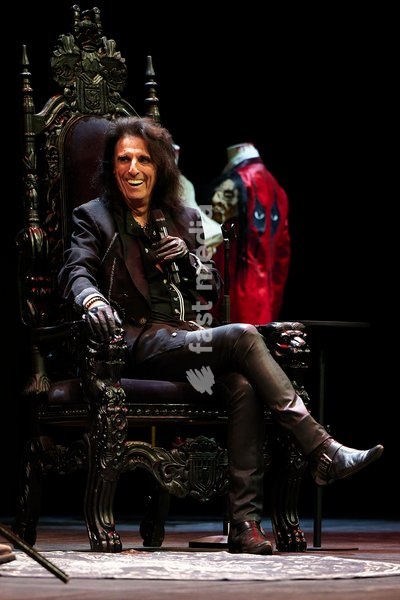 Alice Cooper seen on stage at the Alice Cooper - Devil On My Shoulder Book Tour held at the London Palladium London, UK . 13 October, 2026