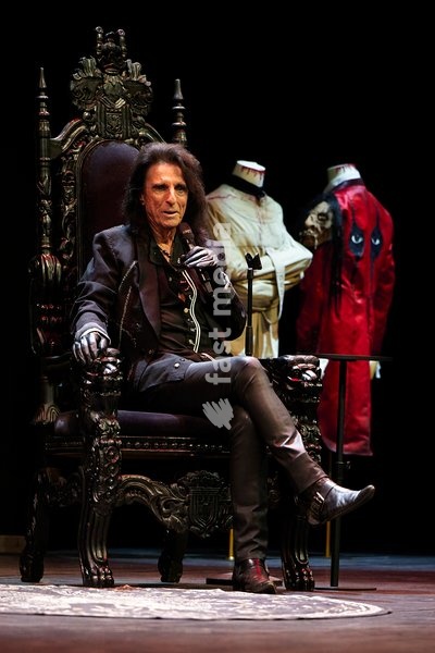 Alice Cooper seen on stage at the Alice Cooper - Devil On My Shoulder Book Tour held at the London Palladium London, UK . 13 October, 2026
