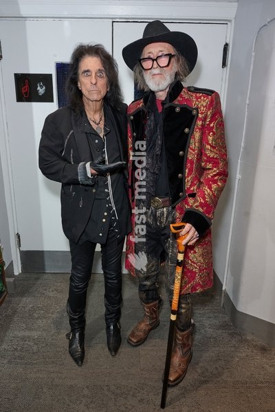 Alice Cooper and Arthur Brown seen backstage at the Alice Cooper - Devil On My Shoulder Book Tour held at the London Palladium London, UK . 13 October, 2026