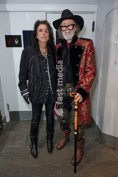 Alice Cooper and Arthur Brown seen backstage at the Alice Cooper - Devil On My Shoulder Book Tour held at the London Palladium London, UK . 13 October, 2026