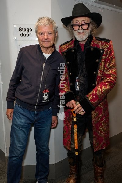 Alan Edwards and Arthur Brown seen backstage at the Alice Cooper - Devil On My Shoulder Book Tour held at the London Palladium London, UK . 13 October, 2026
