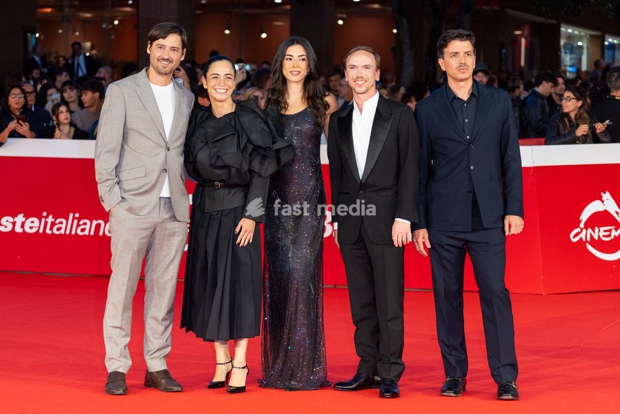 Carlos Marques-Marcet, Alice Braga, Saja Kilani, Jan Komasa and Alessio Rigo De Righi attend the Open Ceremony red carpet during the 20th Rome Film Festival at Auditorium Parco Della Musica in Rome, Italy on 13 October 2026