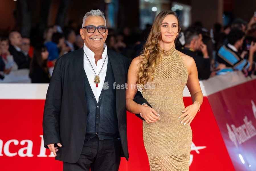 Guillermo Mariotto and Simona Quadarella attend the Open Ceremony red carpet during the 20th Rome Film Festival at Auditorium Parco Della Musica in Rome, Italy on 13 October 2026