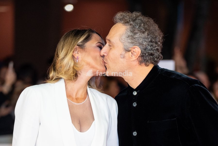 Francesca Barra and Claudio Santamaria attend the Open Ceremony red carpet during the 20th Rome Film Festival at Auditorium Parco Della Musica in Rome, Italy on 13 October 2026
