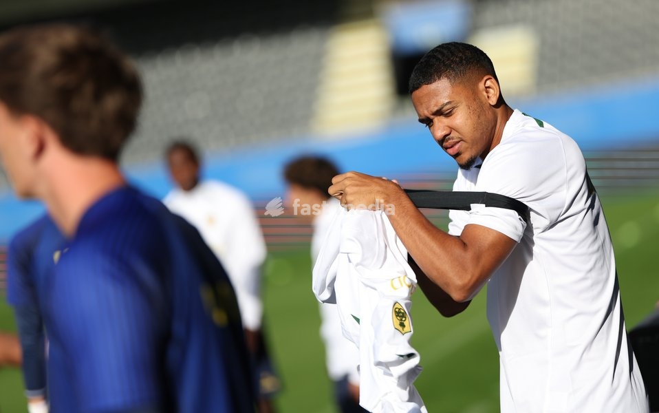 Union's Guilherme Smith pictured during a training session of Belgian soccer team Royale Union Saint-Gilloise, Wednesday 14 October 2026 in Leuven. The team is preparing for the 2nd match of the UEFA Europa League league phase against Spanish Real Sociedad tomorrow