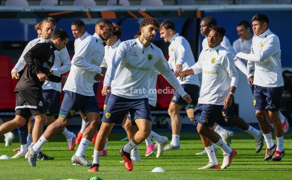 Union’s Nohim Chibani pictured during a training session of Belgian soccer team Royale Union Saint-Gilloise, Wednesday 14 October 2026 in Leuven. The team is preparing for the 2nd match of the UEFA Europa League league phase against Spanish Real Sociedad tomorrow