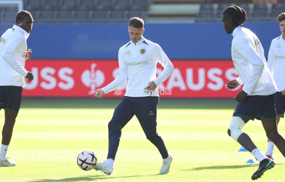Union's Raul Florucz pictured during a training session of Belgian soccer team Royale Union Saint-Gilloise, Wednesday 14 October 2026 in Leuven. The team is preparing for the 2nd match of the UEFA Europa League league phase against Spanish Real Sociedad tomorrow