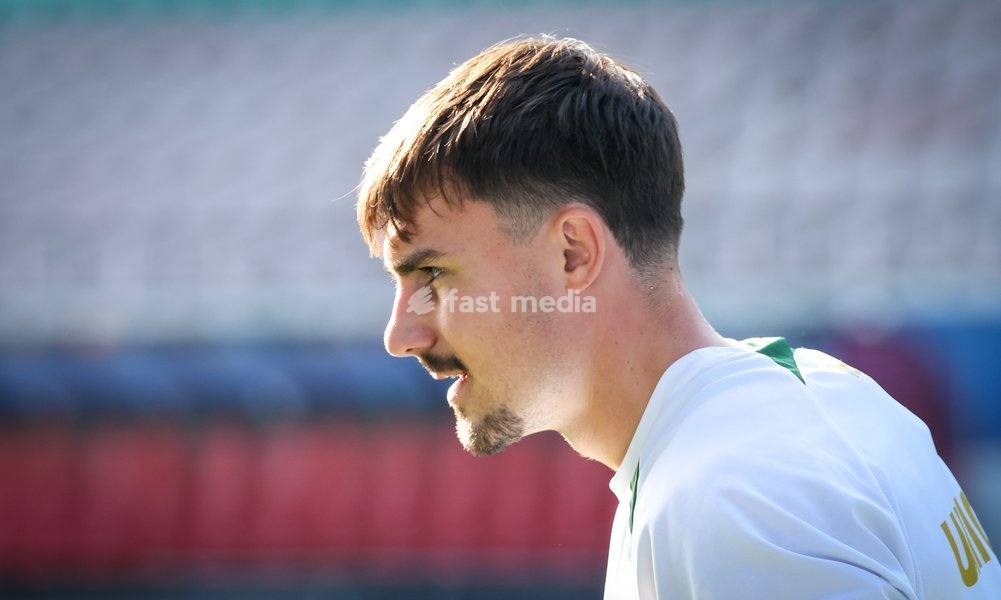 Union's Mateo Biondic pictured during a training session of Belgian soccer team Royale Union Saint-Gilloise, Wednesday 14 October 2026 in Leuven. The team is preparing for the 2nd match of the UEFA Europa League league phase against Spanish Real Sociedad tomorrow