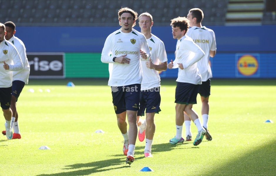 Union's Kamiel Van De Perre pictured during a training session of Belgian soccer team Royale Union Saint-Gilloise, Wednesday 14 October 2026 in Leuven. The team is preparing for the 2nd match of the UEFA Europa League league phase against Spanish Real Sociedad tomorrow