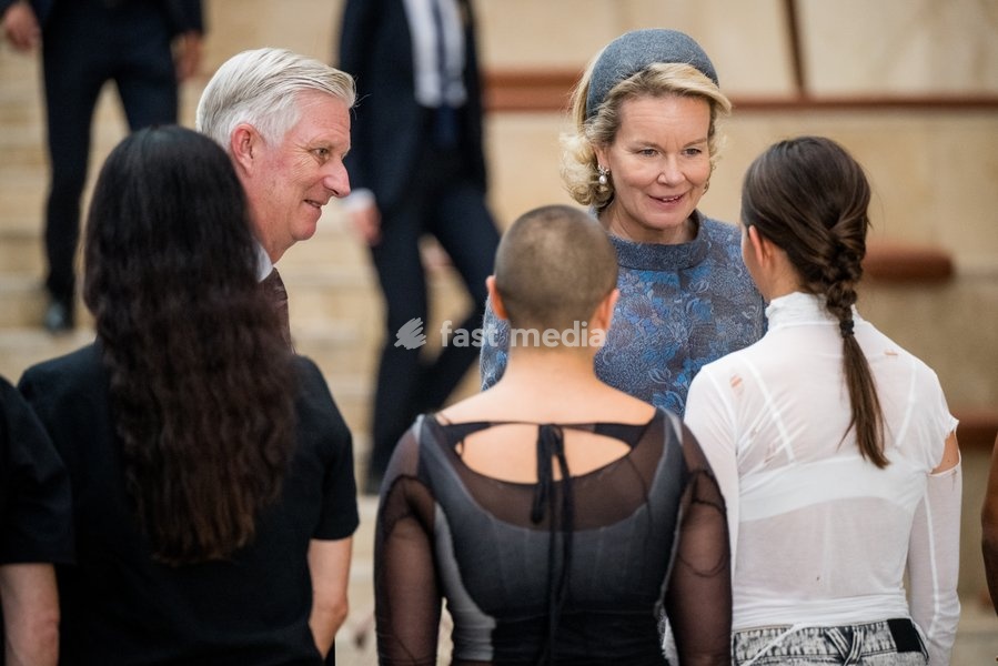King Philippe - Filip of Belgium and Queen Mathilde of Belgium pictured during a visit of the Almaty Museum of Arts the official state visit of the Belgian King and Queen to Kazakhstan, on Wednesday 14 October 2026. The first State Visit of Belgium's royal couple in central Asia from 11 to 14…