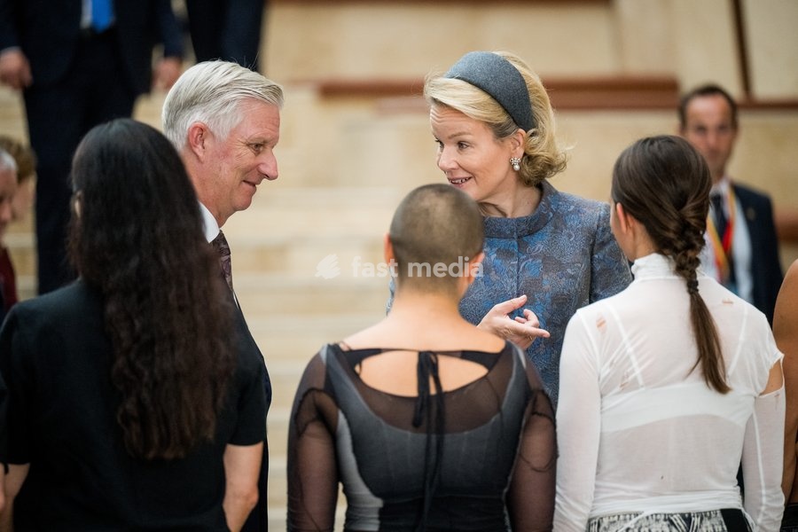 Queen Mathilde of Belgium and King Philippe - Filip of Belgium pictured during a visit of the Almaty Museum of Arts the official state visit of the Belgian King and Queen to Kazakhstan, on Wednesday 14 October 2026. The first State Visit of Belgium's royal couple in central Asia from 11 to 14…
