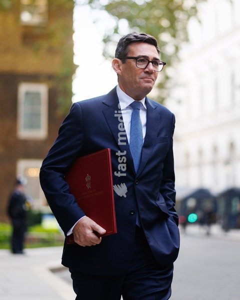 14/10/2026. London, United Kingdom. Prime Minister Andy Burnham leaves 10 Downing Street for PMQs