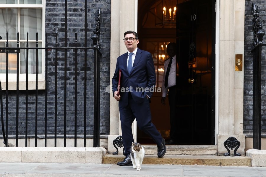 14/10/2026. London, United Kingdom. Prime Minister Andy Burnham leaves 10 Downing Street for PMQs