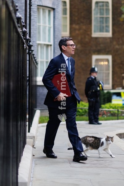 14/10/2026. London, United Kingdom. Prime Minister Andy Burnham leaves 10 Downing Street for PMQs