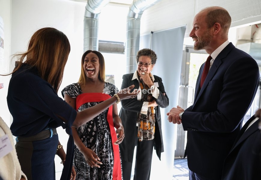14/10/2026. London, UK. The Prince of Wales meeting with scholars and alumni of The Amos Bursary at UrbanMBA to spotlight the programme’s support to the next generation of Black British leaders. The Amos Bursary is a leading charity that supports high-achieving young people of African and Caribbean…