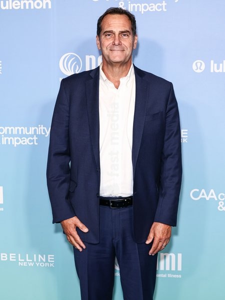 BEVERLY HILLS, LOS ANGELES, CALIFORNIA, USA - OCTOBER 13: Andy Buckley arrives at The National Alliance On Mental Illness' (NAMI) 'This Is Crazy!' Benefit Performance held at The Wallis Annenberg Center for the Performing Arts on October 13, 2026 in Beverly Hills, Los Angeles, California, United…