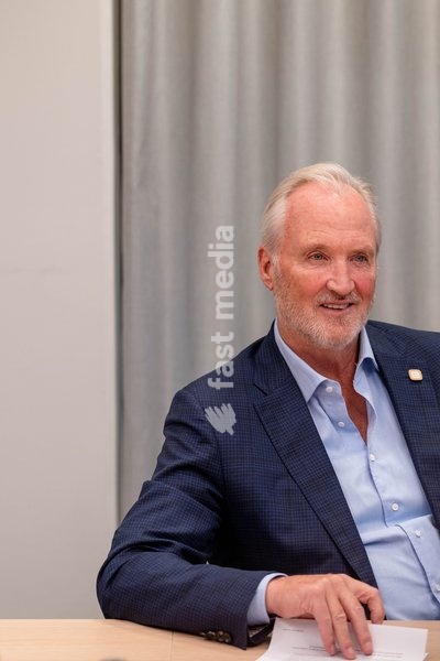 Telenet CEO John Porter is pictured during a press conference of the Telenet Group telecommunications firm at their headquarters in Mechelen on Wednesday 14 October 2026