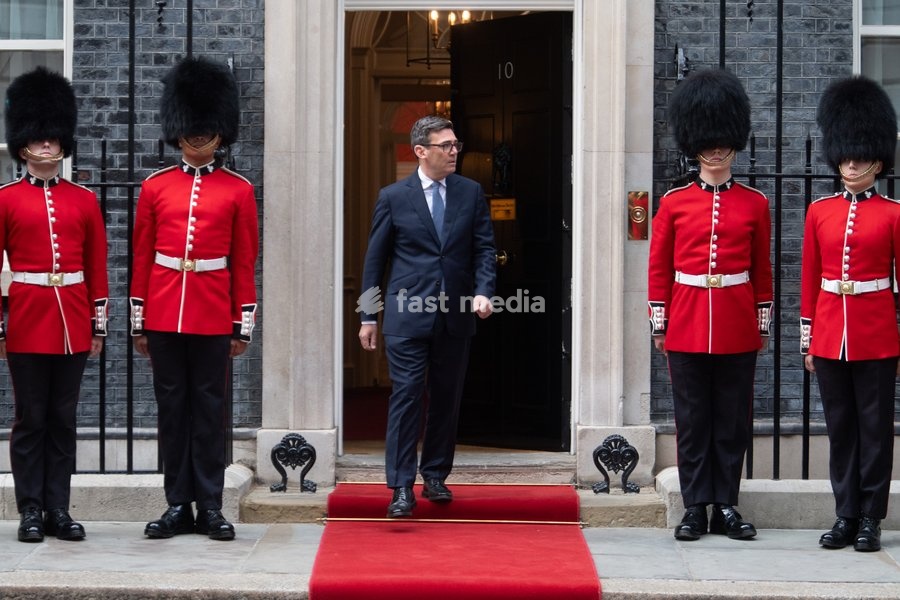 Volodymyr Zelenskyy - President of Ukraine arrives for a bilateral meeting with British Prime Minister Andy Burnham in Downing Street, London, England, UK on Wednesday 14 October, 2026