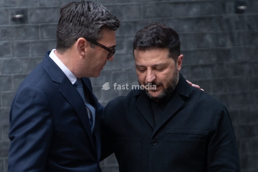 Volodymyr Zelenskyy - President of Ukraine arrives for a bilateral meeting with British Prime Minister Andy Burnham in Downing Street, London, England, UK on Wednesday 14 October, 2026