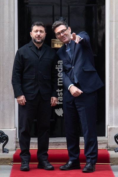 Volodymyr Zelenskyy - President of Ukraine arrives for a bilateral meeting with British Prime Minister Andy Burnham in Downing Street, London, England, UK on Wednesday 14 October, 2026