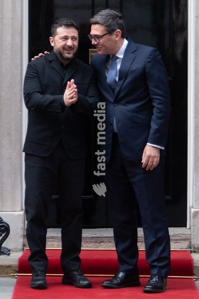 Volodymyr Zelenskyy - President of Ukraine arrives for a bilateral meeting with British Prime Minister Andy Burnham in Downing Street, London, England, UK on Wednesday 14 October, 2026