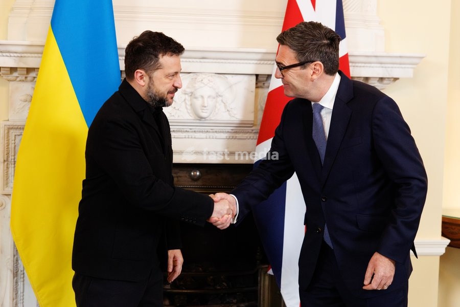 14/10/2026. London, United Kingdom. Prime Minister Andy Burnham hosts Volodymyr Zelenskyy, President of Ukraine in 10 Downing Street