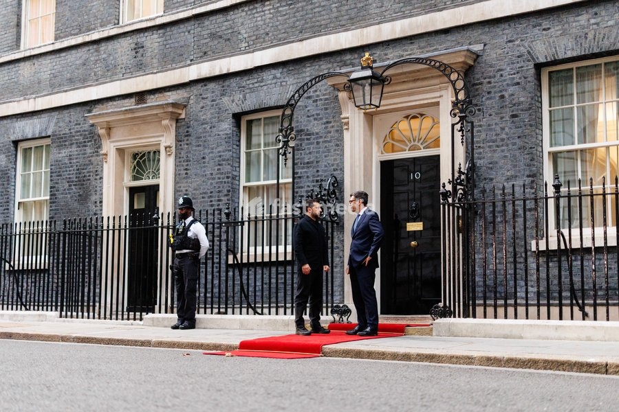 14/10/2026. London, United Kingdom. Prime Minister Andy Burnham hosts Volodymyr Zelenskyy, President of Ukraine in 10 Downing Street