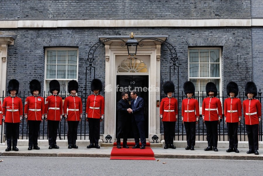 14/10/2026. London, United Kingdom. Prime Minister Andy Burnham hosts Volodymyr Zelenskyy, President of Ukraine in 10 Downing Street