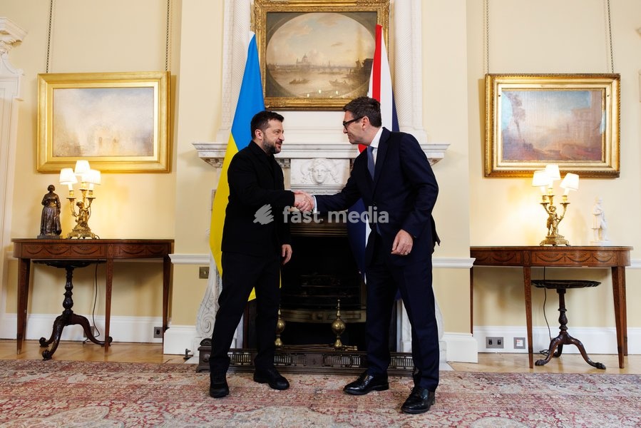 14/10/2026. London, United Kingdom. Prime Minister Andy Burnham hosts Volodymyr Zelenskyy, President of Ukraine in 10 Downing Street
