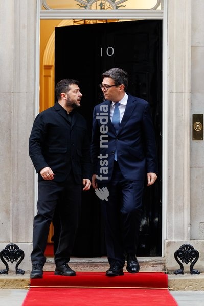 14/10/2026. London, United Kingdom. Prime Minister Andy Burnham hosts Volodymyr Zelenskyy, President of Ukraine in 10 Downing Street